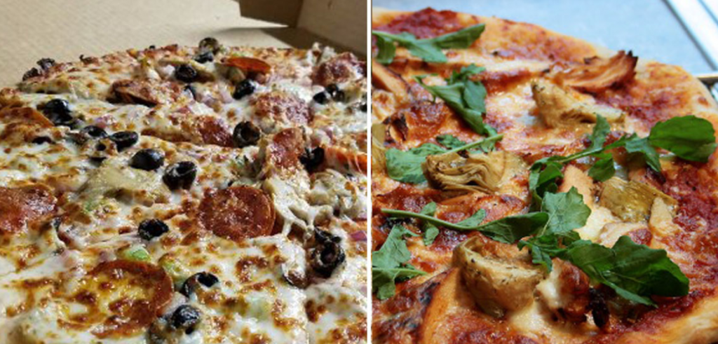Italian Pizza and American Pizza